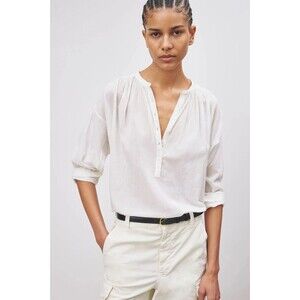 Nili Lotan Neville Shirt Tunic Top Cotton Long Sleeve Oversized Formal M 281857